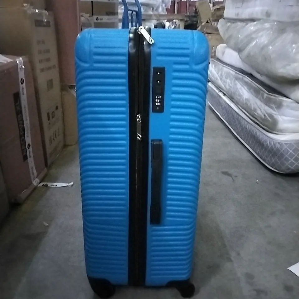 BOXED NEO ELECTRIC BLUE HARD SHELL LUGGAGE SUITCASE