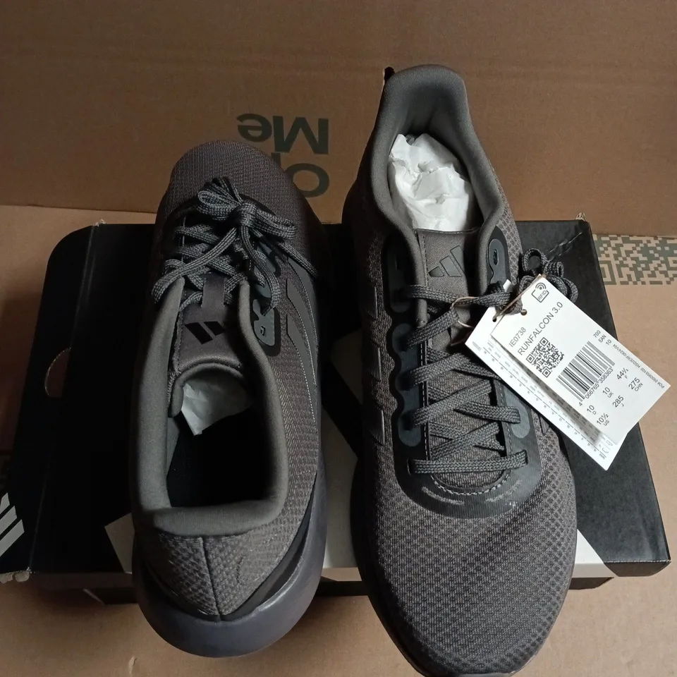ADIDAS RUN FALCON 3.0 RUNNING SHOES IN GREY/BLACK (MEN) - UK 10
