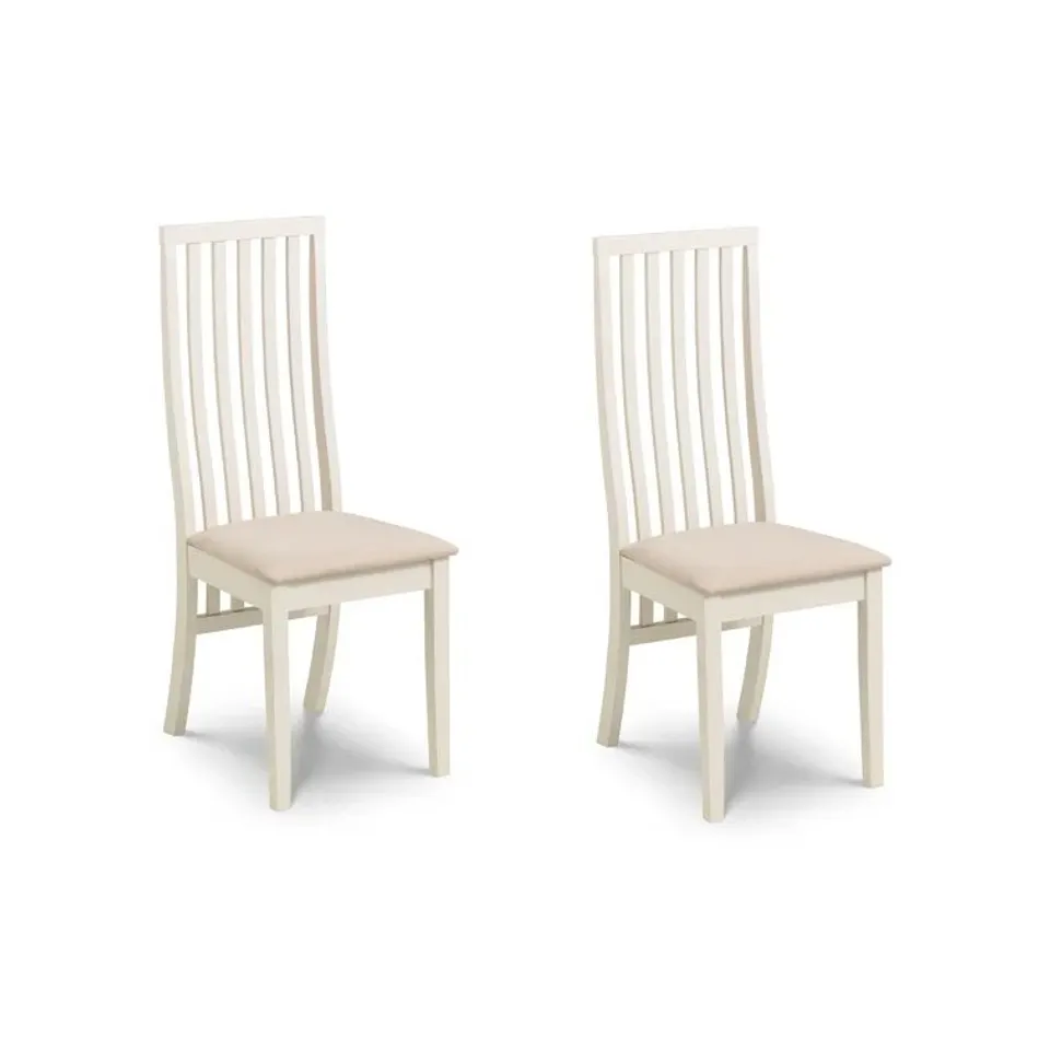 BOXED CONKLIN SLAT BACK SIDE CHAIR IN IVORY (SET OF 2)