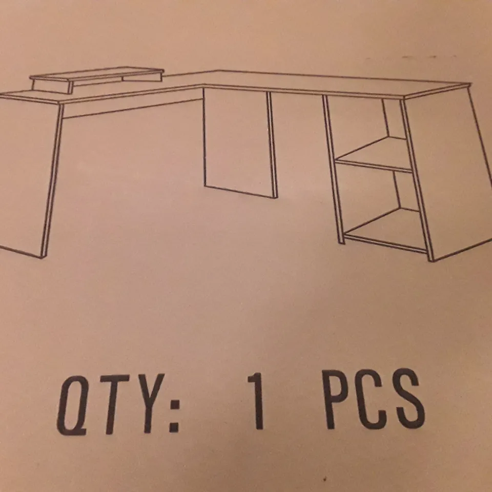 PALLET CONTAINING 18 BOXED L-SHAPED DESKS