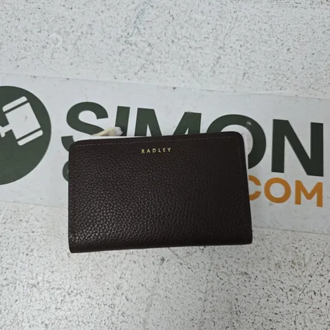 RADLEY LEATHER WALLET β BROWN PEBBLE-GRAIN WITH TWIN ZIPS
