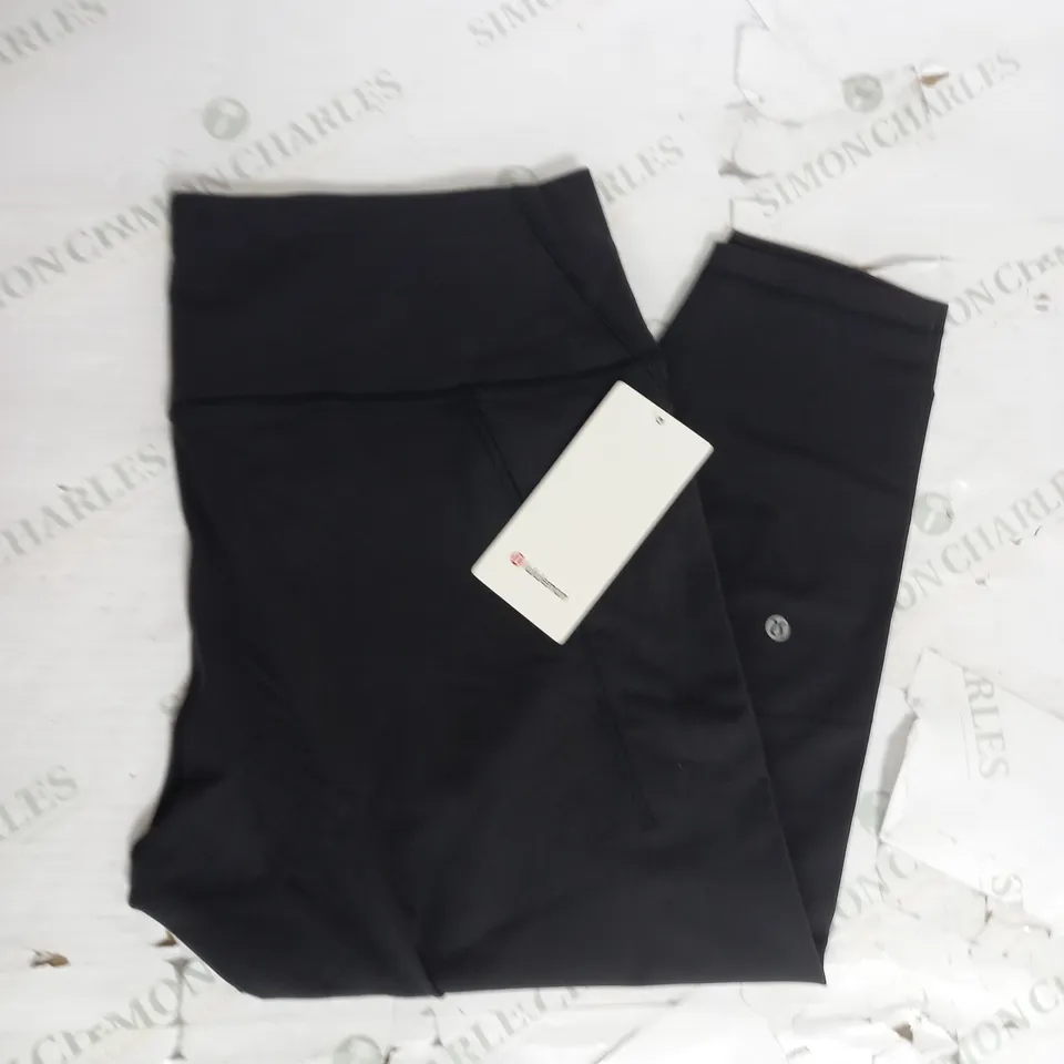 LULULEMON WOMENS WUNDER TRAIN HR TIGHT 25" POCKET LEGGING IN BLACK SIZE 20