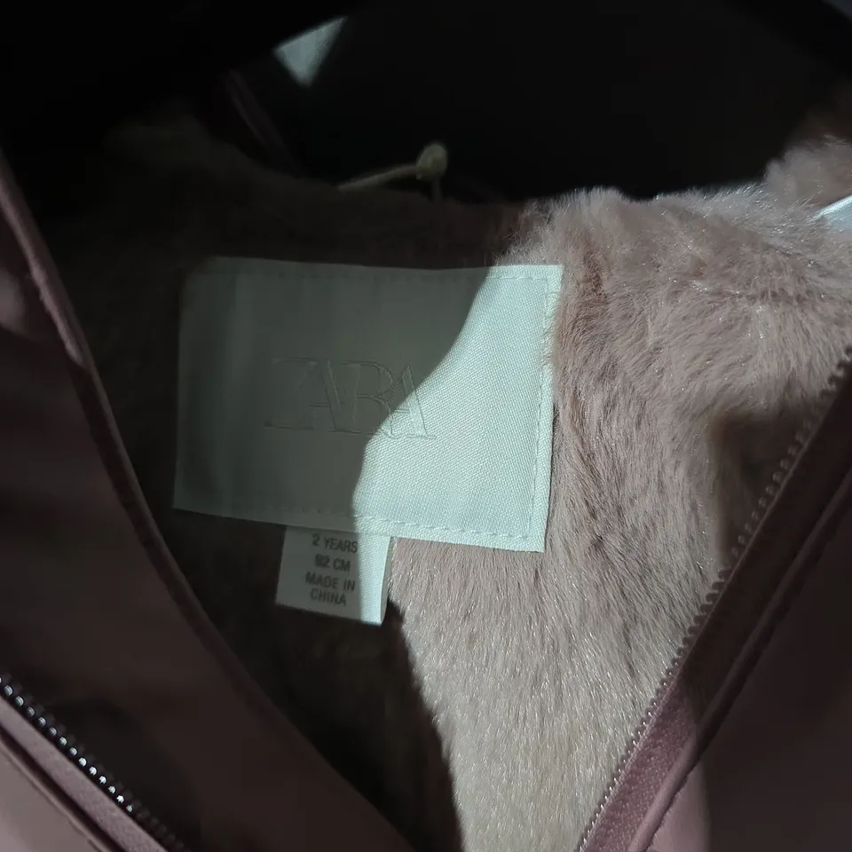 ZARA KIDS PADDED JACKET – PINK WITH POLKA DOTS, 2 YEARS