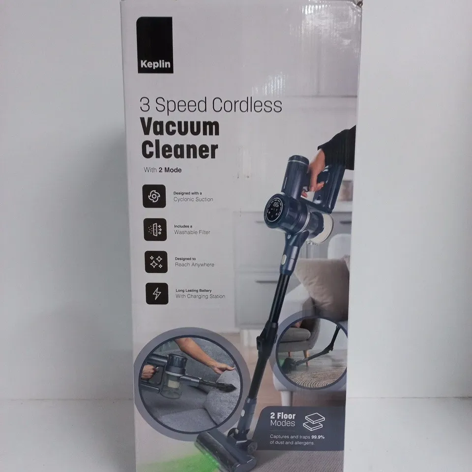BOXED KEPLIN 3-SPEED CORDLESS VACUUM CLEANER