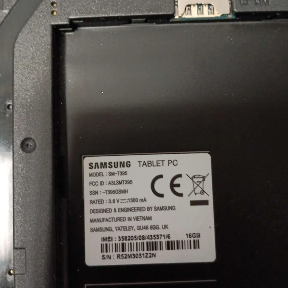 SAMSUNG GALAXY TABLET PC SM-T395 16GB - BLACK