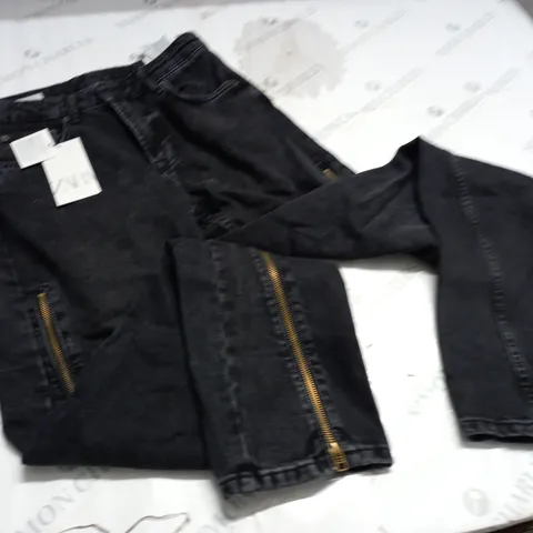 ZARA FLARE BLACK JEANS - UK 30