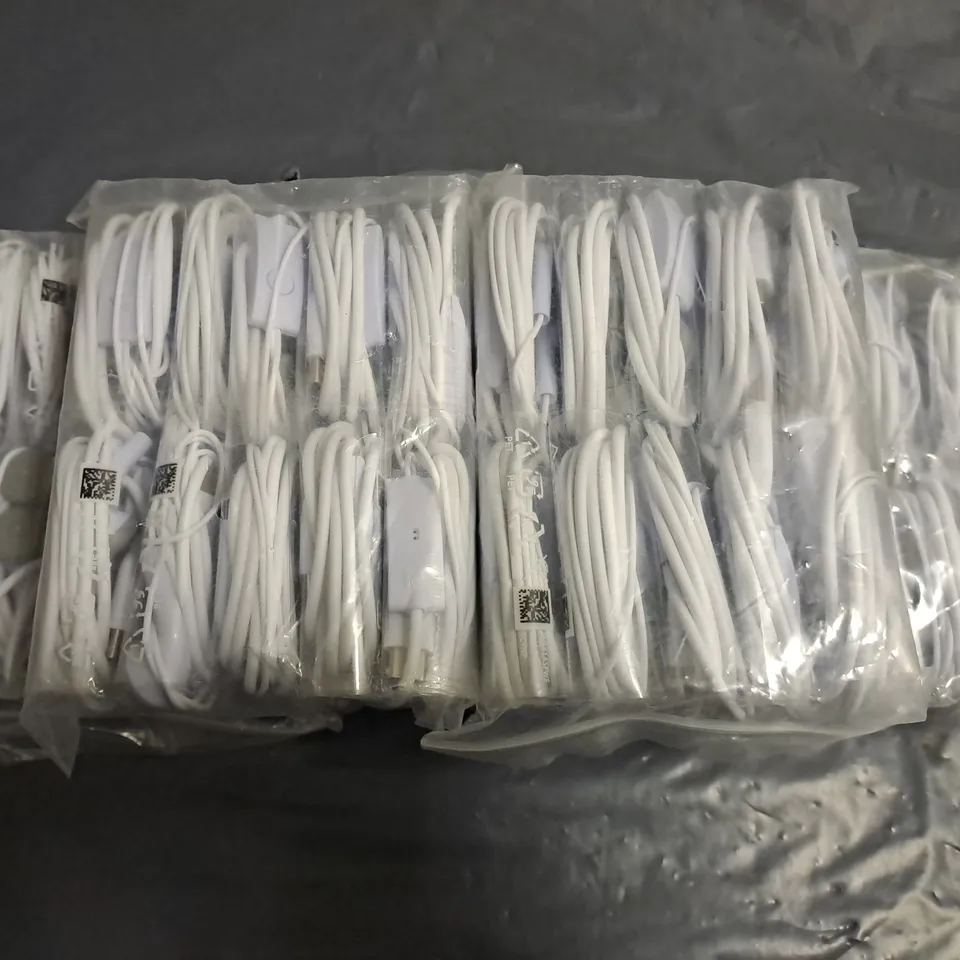 LOT OF APPROXIMATELY 50 ASSORTED WIRED EARPHONES