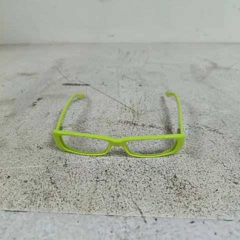 RALPH LAUREN NEON GREEN RECTANGULAR GLASSES – HAND MADE ACETATE