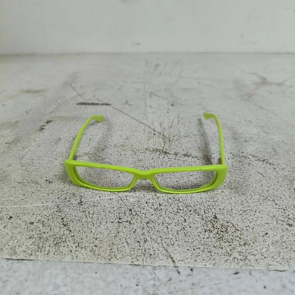 RALPH LAUREN NEON GREEN RECTANGULAR GLASSES – HAND MADE ACETATE