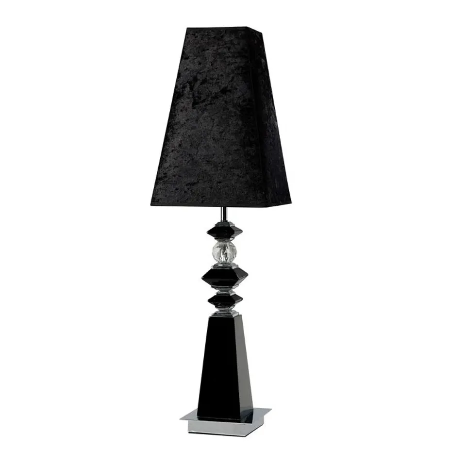 2 BOXED GALATA TABLE LAMPS - BLACK/CHROME 