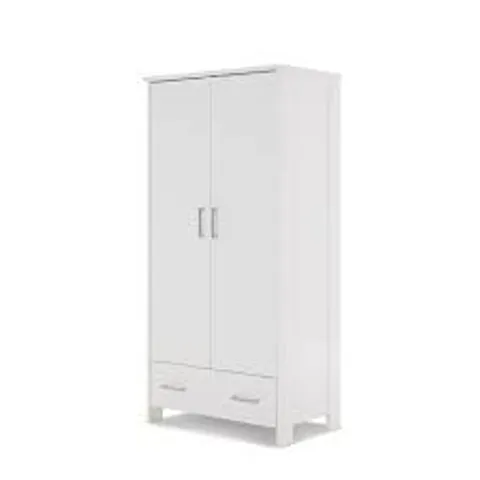 BOXED OBABY NIKA DOUBLE WARDROBE - WHITE WASH (3 BOXES)