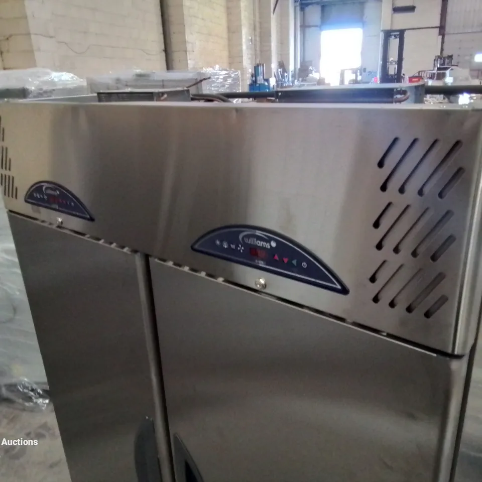 WILLIAMS 2 DOOR STAINLESS STEEL FISH/MEAT UPRIGHT COMMERCIAL FRIDGE