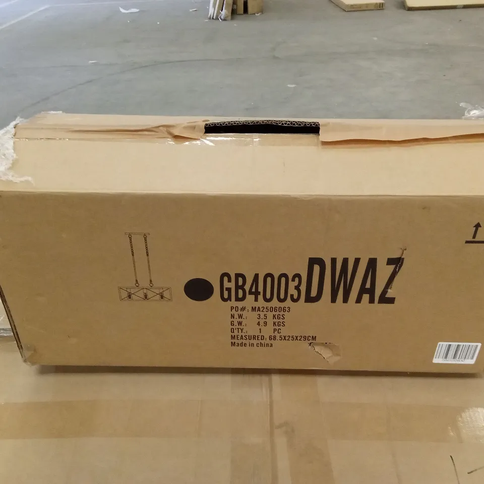 BOXED JIYEON 3-LIGHT WEATHERED WALNUT KITCHEN ISLAND PENDANT 