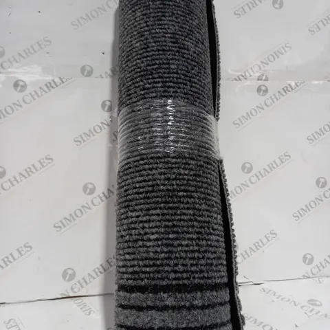 BLACK & GREY RUBBER BACK DOOR MAT