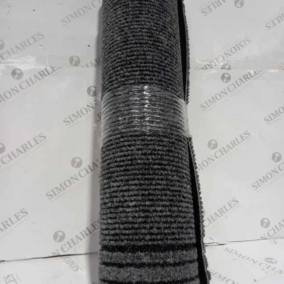 BLACK & GREY RUBBER BACK DOOR MAT 