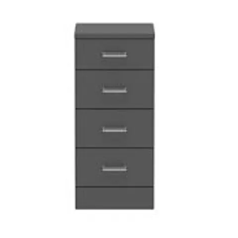 BRAND NEW BOXED LECICO TRADE 350 F/S 4-DAWER BATHROOM UNIT - MATT ANTHRACITE 