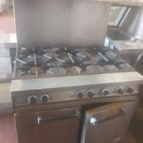STAINLESS STEEL 6 BURNER 2 DOOR OVEN