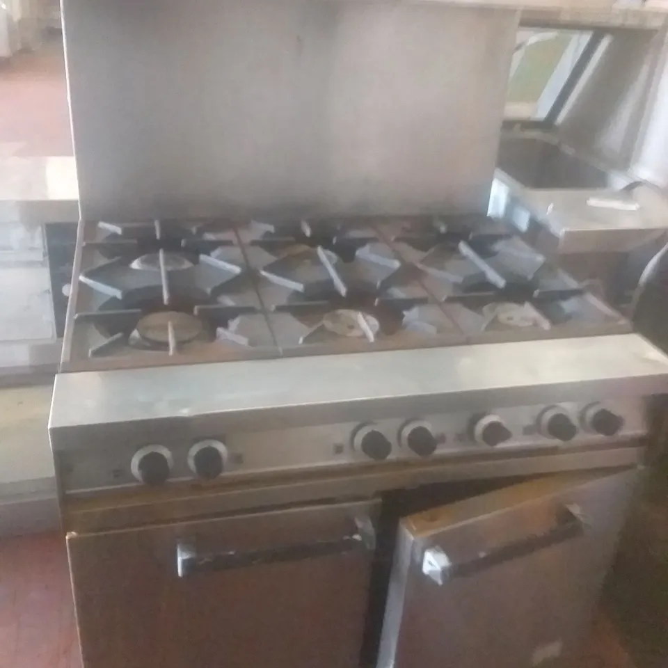 STAINLESS STEEL 6 BURNER 2 DOOR OVEN