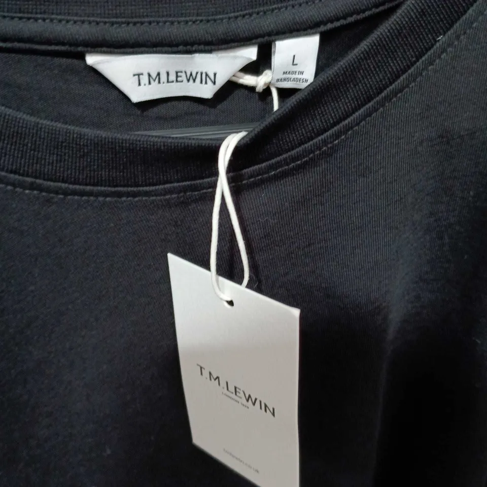 TM LEWIN BLACK T-SHIRT – MEN’S, UK L