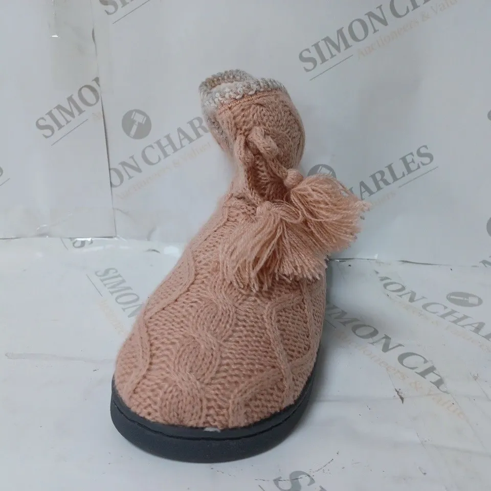 MUK LUKS LINA SLIPPER BOOTS ROSE GOLD SIZE 5