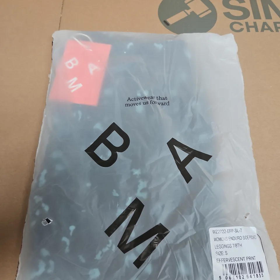 BAM WOMEN'S ENDURO SIDE POCKET LEGGINGS 7/8TH – UK SIZE S – EFFERVESCENT PRINT