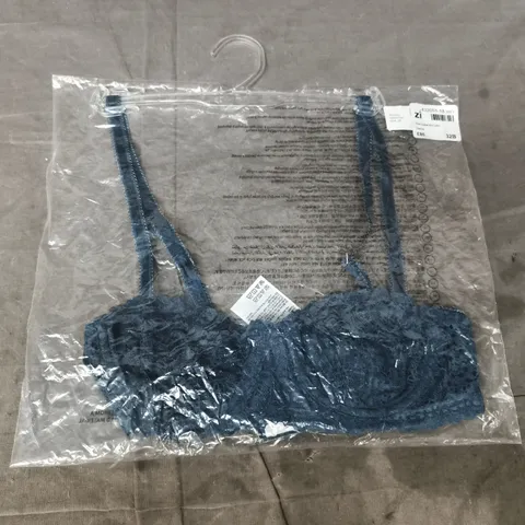BAGGED POLO RALPH LAUREN EYELET BRA IN DENIM SIZE 32B