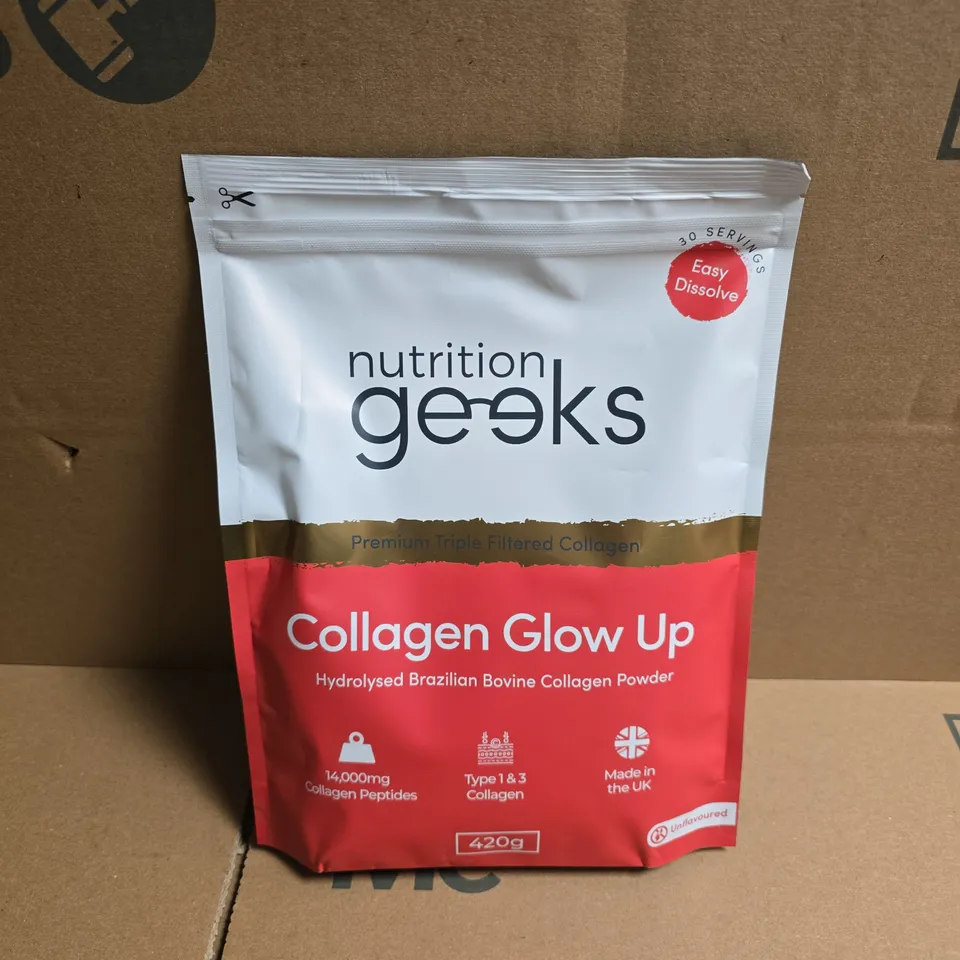 NUTRITION GEEKS COLAGEN GLOW UP UNFLAVOURED - 420G