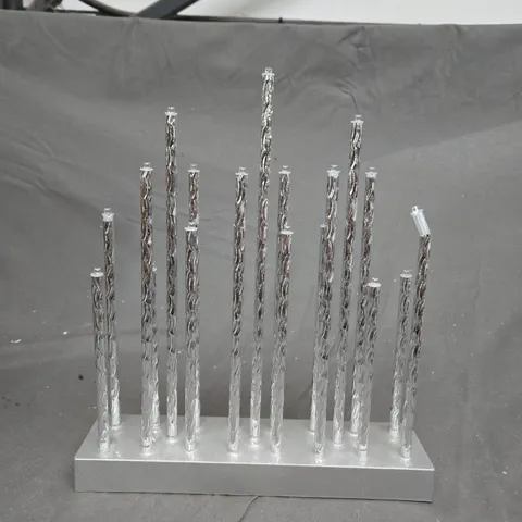 SILVER TUBE TABLE LIGHTS CHRISTMAS DECORATION