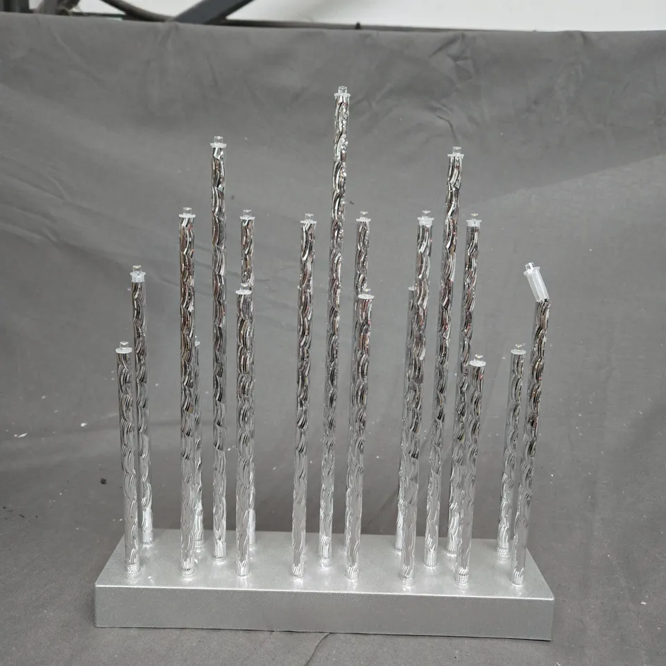 SILVER TUBE TABLE LIGHTS CHRISTMAS DECORATION RRP £17.99