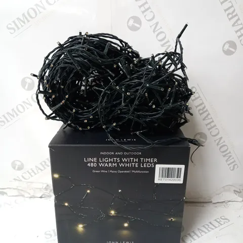 LINE LIGHTS WITH TIMER 480 WARM WHITE LEDS