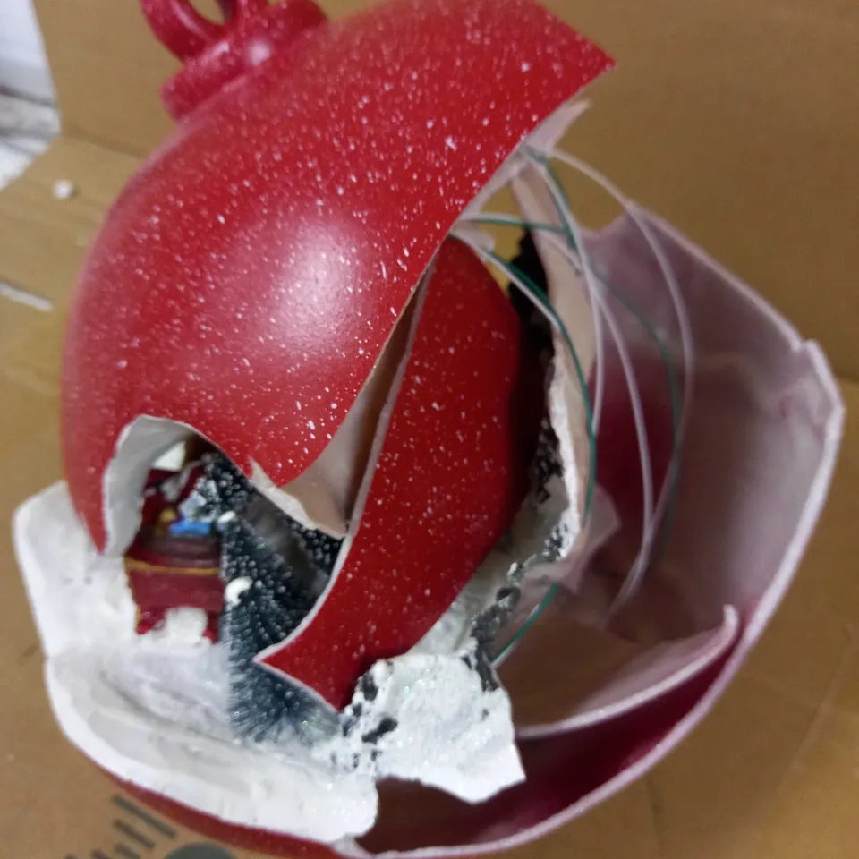 SANTAS EXPRESS PRE-LIT SPHERE WITH CHRISTMAS CHARACTER SCENE