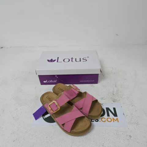 LOTUS PINK BUCKLED SANDALS β WOMEN'S LEATHER SANDALS, UK 7 (EU 41)