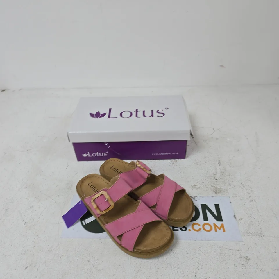 LOTUS PINK BUCKLED SANDALS – WOMEN'S LEATHER SANDALS, UK 7 (EU 41)
