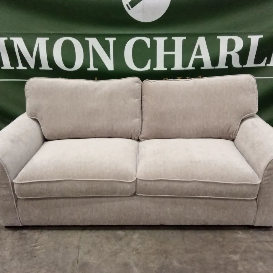 HARLOW 3 SEATER STANDARD BACK FABRIC SOFA - NATURAL RRP £649