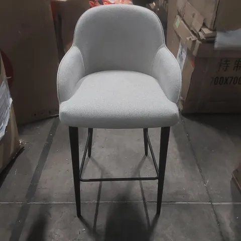 DANETTI LANI CHAMPAGNE VELVET BLACK METAL BAR STOOL