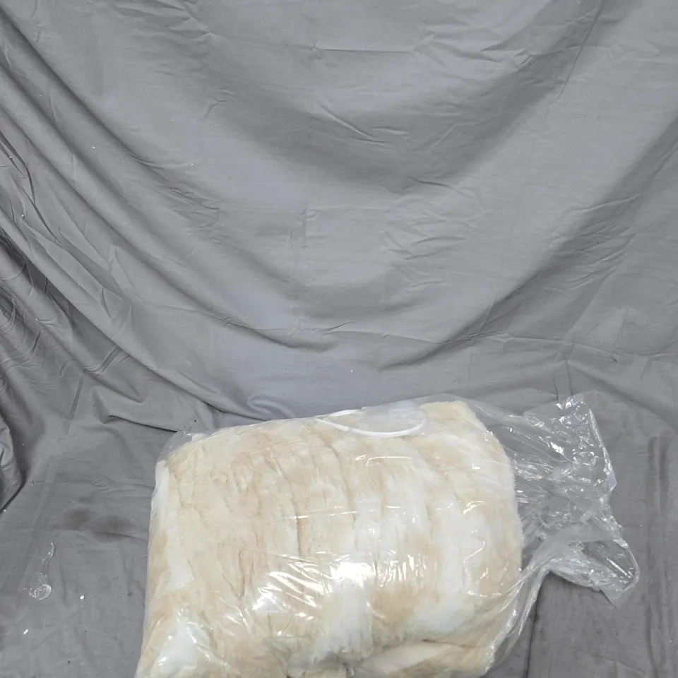 COZEE HOME LUXURY RUCHED FAUX FUR AND VELVETSOFT HEATED THROW