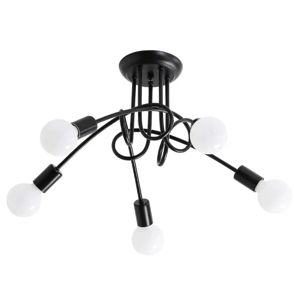 BOXED KIMMELL 5-LIGHT 60CM SEMI FLUSH MOUNT CEILING LIGHT