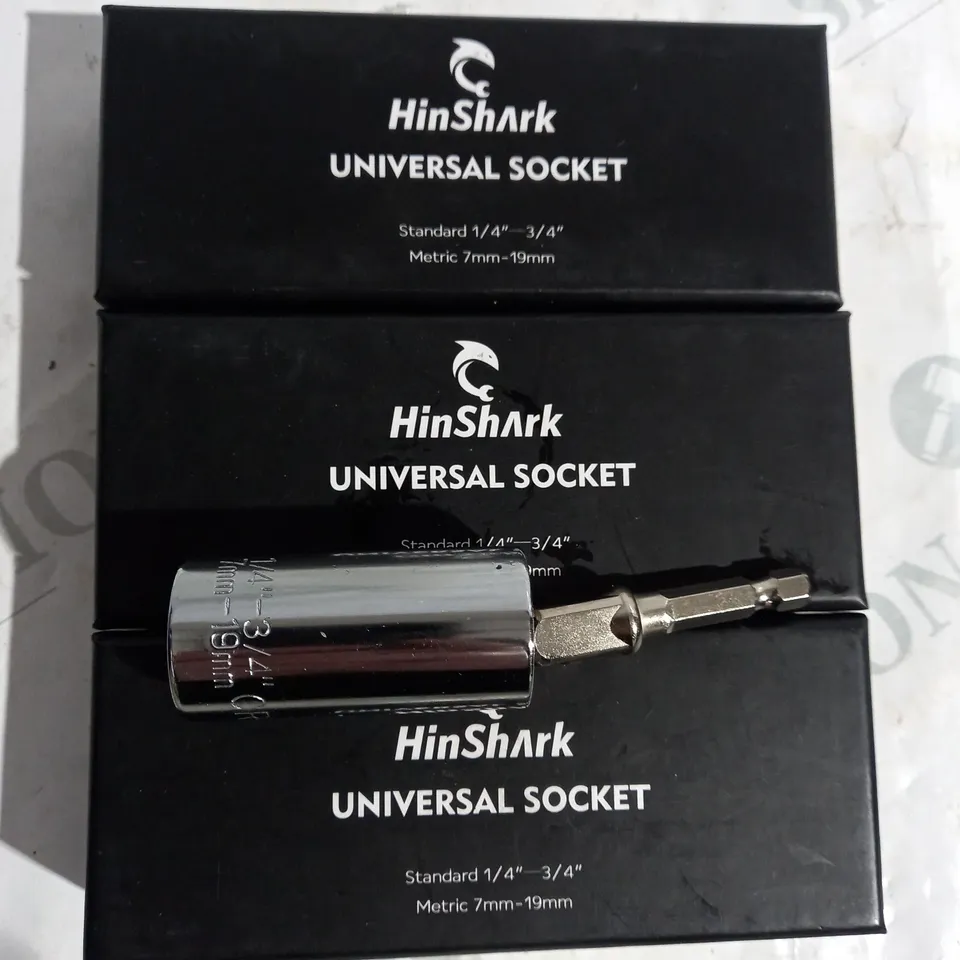 LOT OF 3 HINSHARK UNIVERSAL SOCKET 