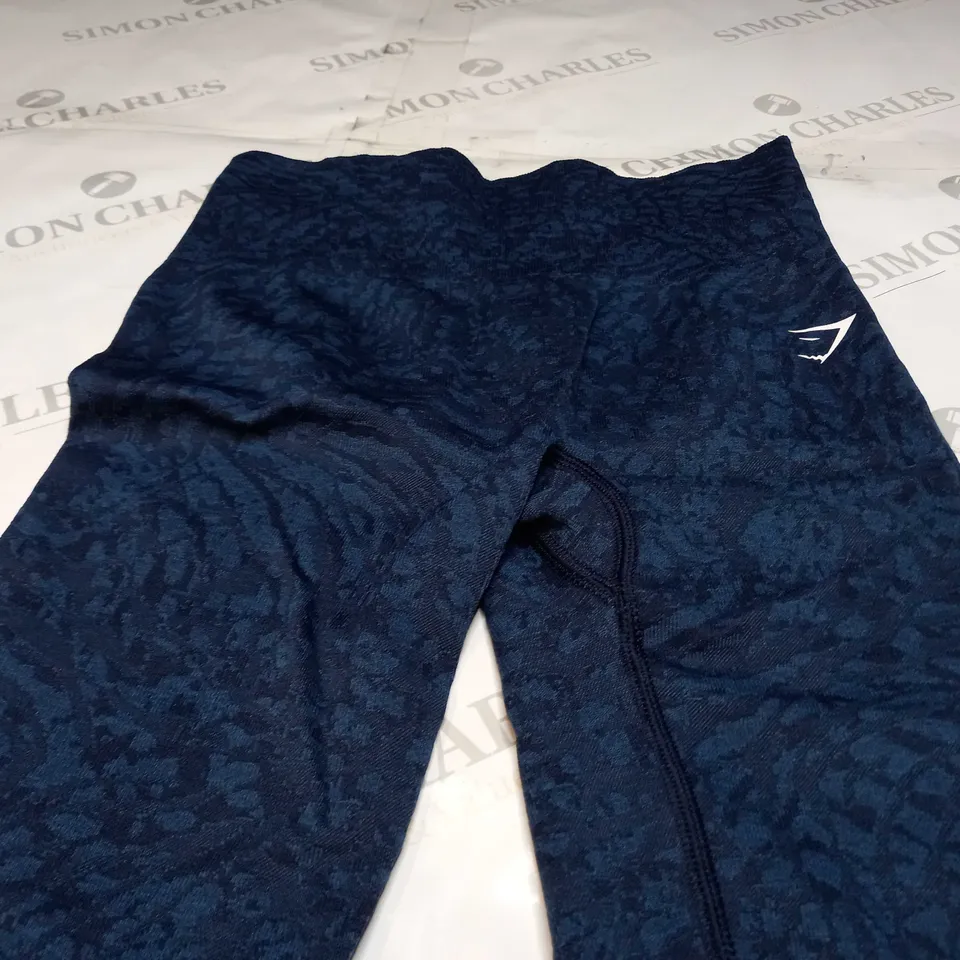 GYMSHARK PATTERNED TIGHT LOGGING JOGGERS - XS
