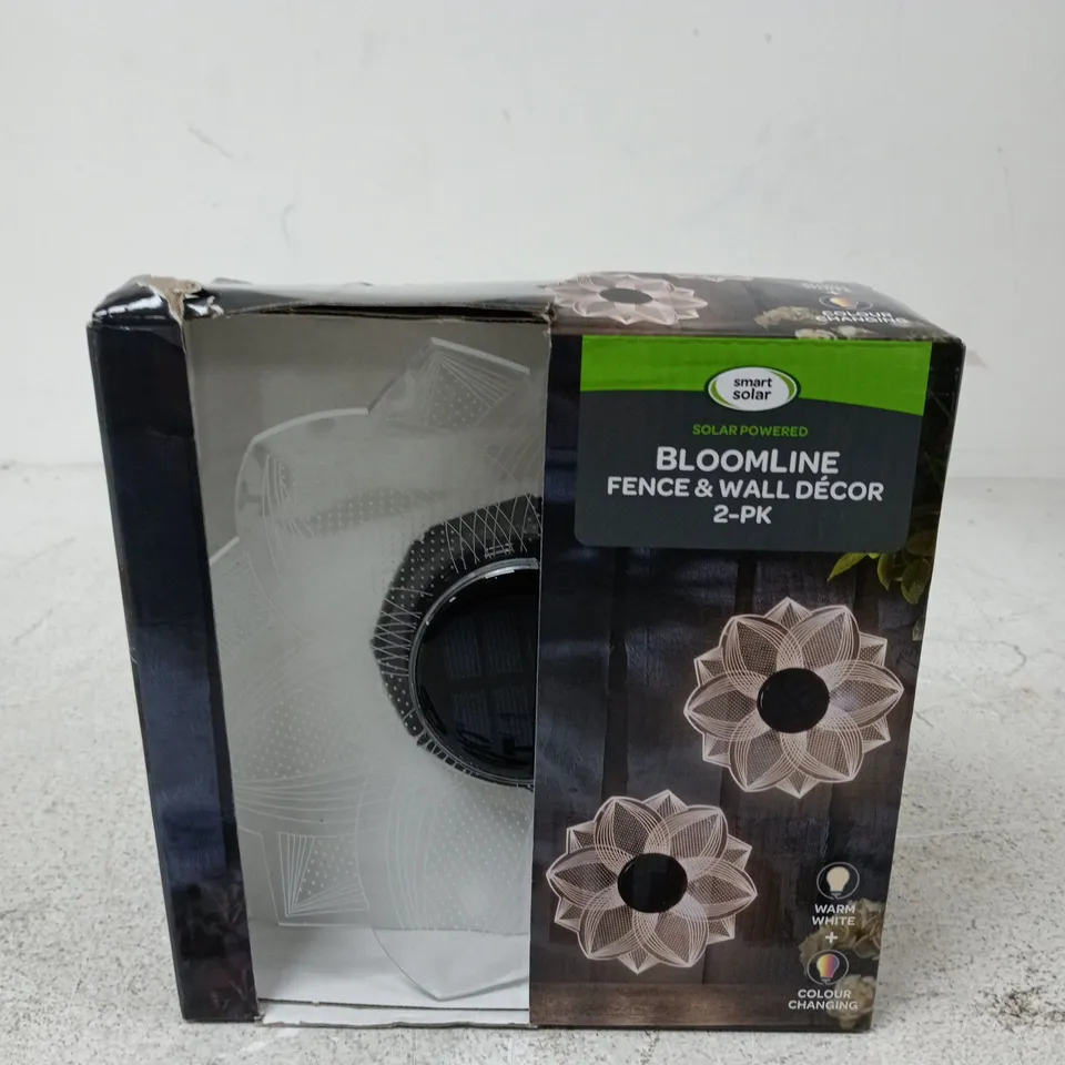 SMART SOLAR BLOOMLINE FENCE & WALL DÉCOR – 2-PACK OUTDOOR SOLAR LIGHTS
