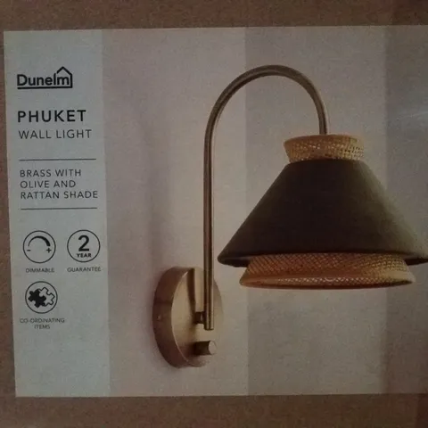 BOXED DUNELM PHUKET WALL LIGHT
