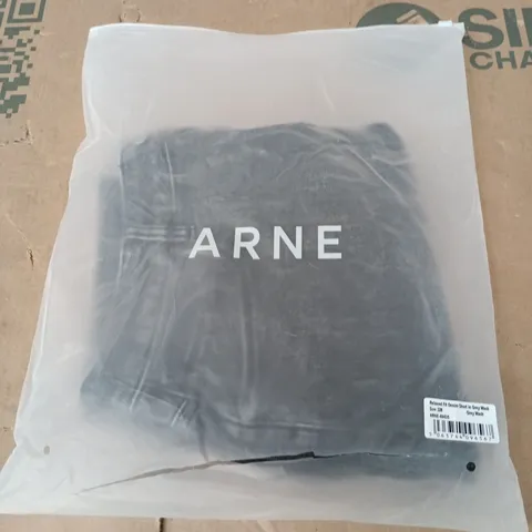 ARNE RELAXED FIT DENIM SHORTS - GREY WASH, SIZE 32R (MEN)
