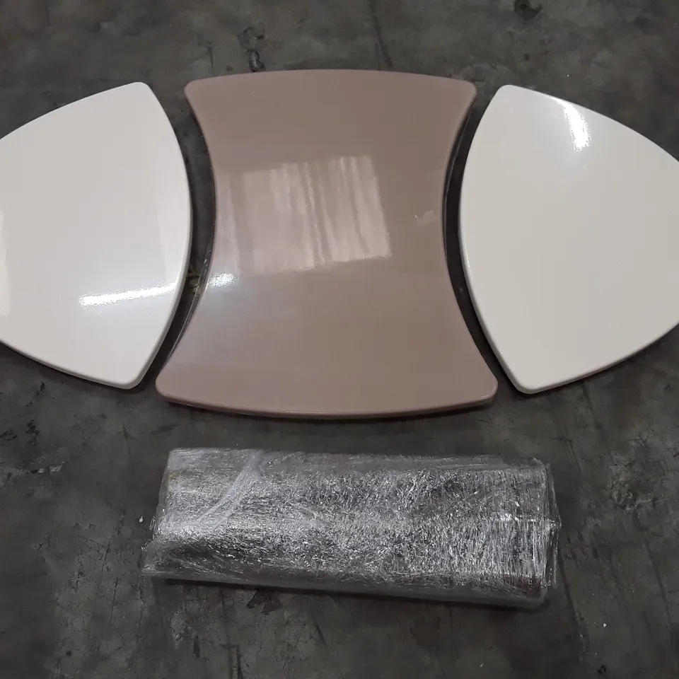 BOXED OVAL 3 IN 1 COFFEE TABLE - CAPPUCCINO 