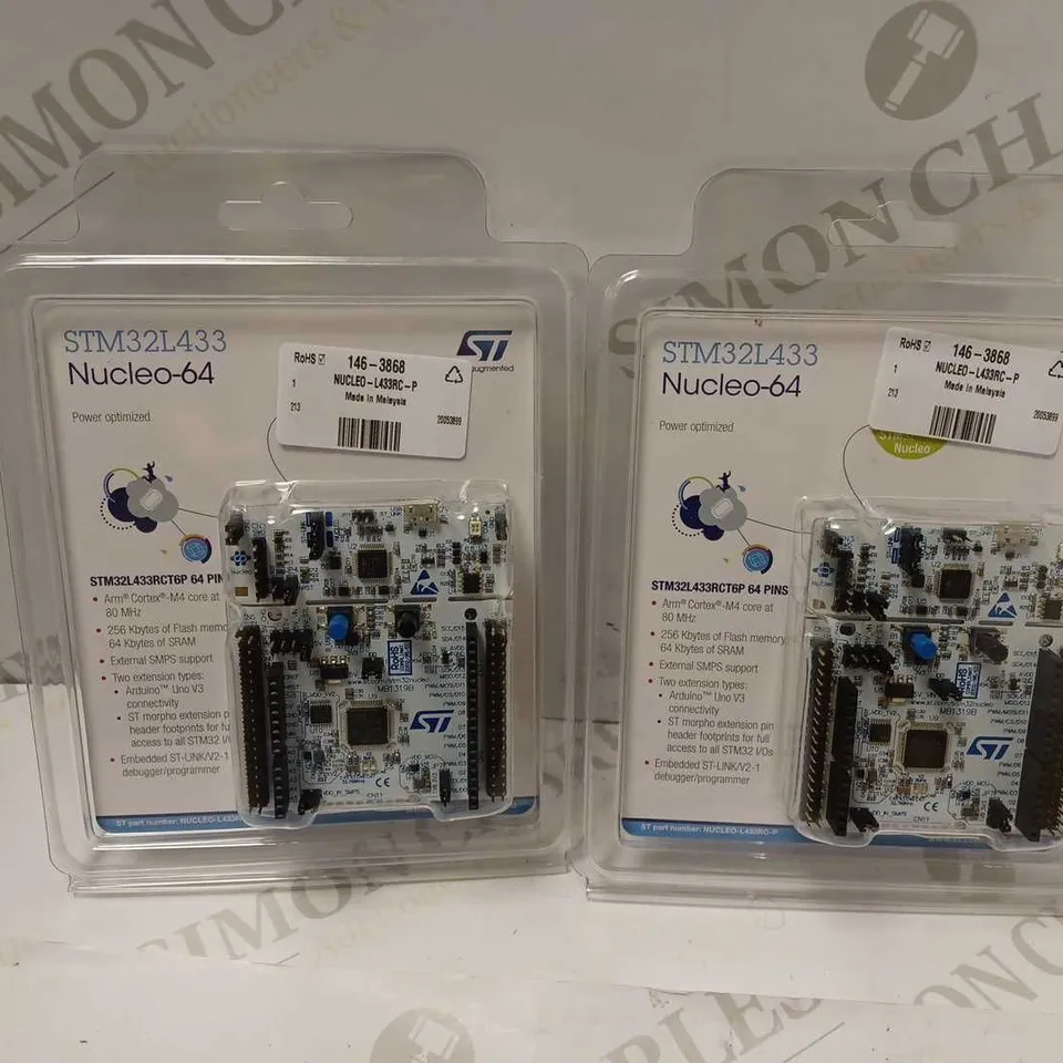LOT OF STMICROELECTRONICS STM32 NUCLEO-64 MCU DEVELOPMENT BOARD