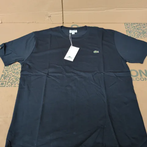 LACOSTE CLASSIC FIT TEE IN BLACK - US XXL