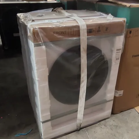 PACKAGED HISENSE 9KG STEAM INVERTER 1400 SPIN WASHING MACHINE IN WHITE