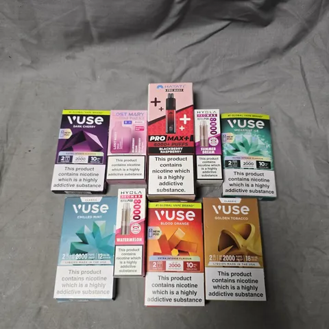 TOTE OF APPROXIMATEY 15 ASSORTED E-CIGARETTES AND ACCESSORIES TO INCLUDE - LOST MARY - VUSE - HAYATI - ETC