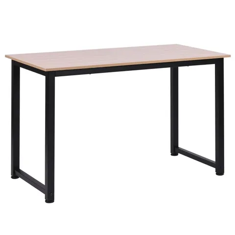 BOXED HOMCOM COMPUTER DESK, WRITING TABLE, 120 X 60 X 76CM WORKSTATION FOR HOME OFFICE, STUDY WITH METAL FRAME, SIMPLE ASSEMBLY, BLACK