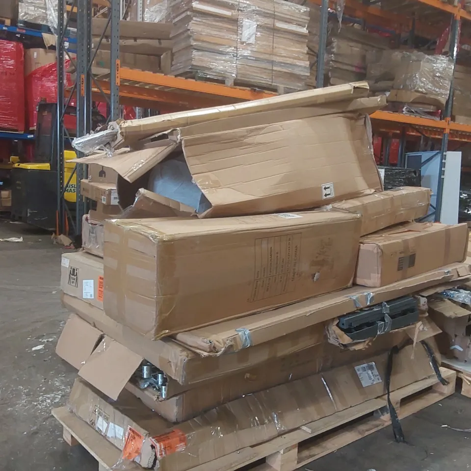 PALLET CONTAINING A LARGE QUANTITY OF ASSORTED FURNITURE PARTS ECT