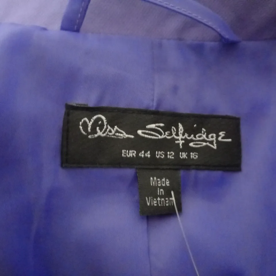 MISS SELFRIDGE PURPLE BLAZER - SIZE 16